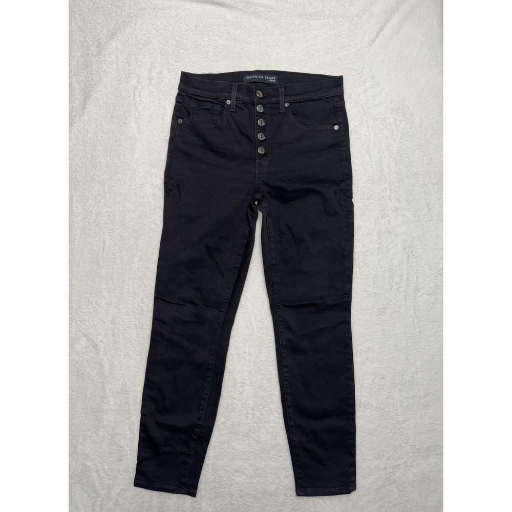 Veronica Beard Debbie Button Fly High-Rise Skinny Jeans Size 29